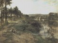 Troupeau au bord de leau 1904 田園風景 農民 レオン・オーギュスタン・レルミット 風景の流れ